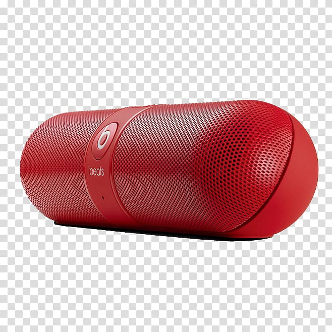 Loudspeaker Wireless speaker Beats Pill Beats Electronics Bluetooth, Red Capsule Speaker transparent background PNG clipart