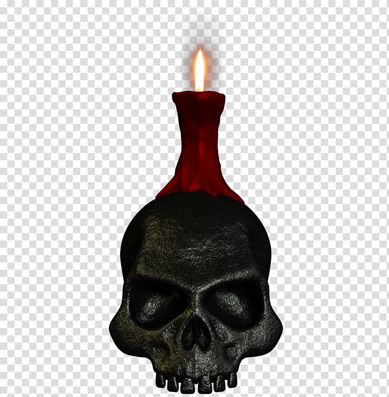 Lamp Candle Skull, Skull transparent background PNG clipart