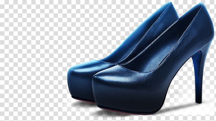 High-heeled footwear Blue Shoe Absatz, A pair of beautiful high heels transparent background PNG clipart