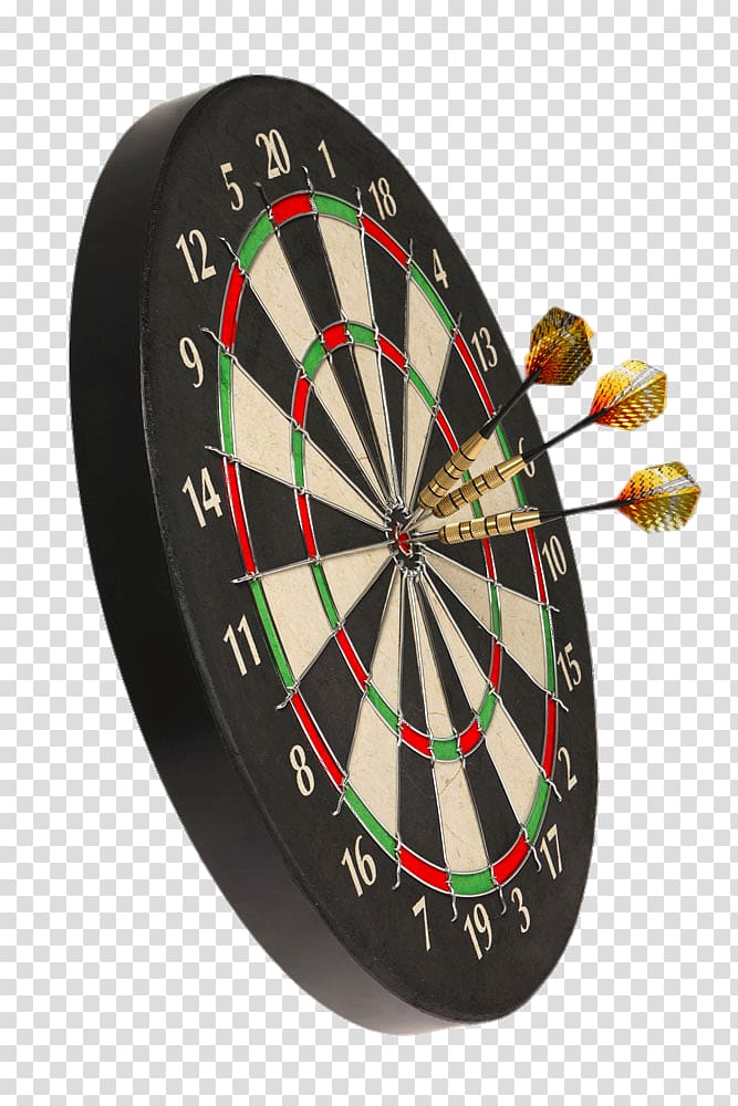 three dart pins targeted bullseye, Darts Arrow Bullseye Game, Black Dart Board transparent background PNG clipart