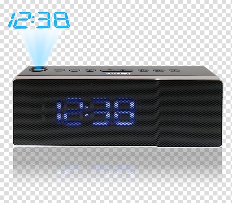 Alarm Clocks Blaupunkt Radio receiver Loudspeaker, Mirror effect transparent background PNG clipart