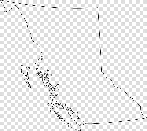 Community Futures Fraser Fort George Blank map Flag of British Columbia Outline of British Columbia, map transparent background PNG clipart