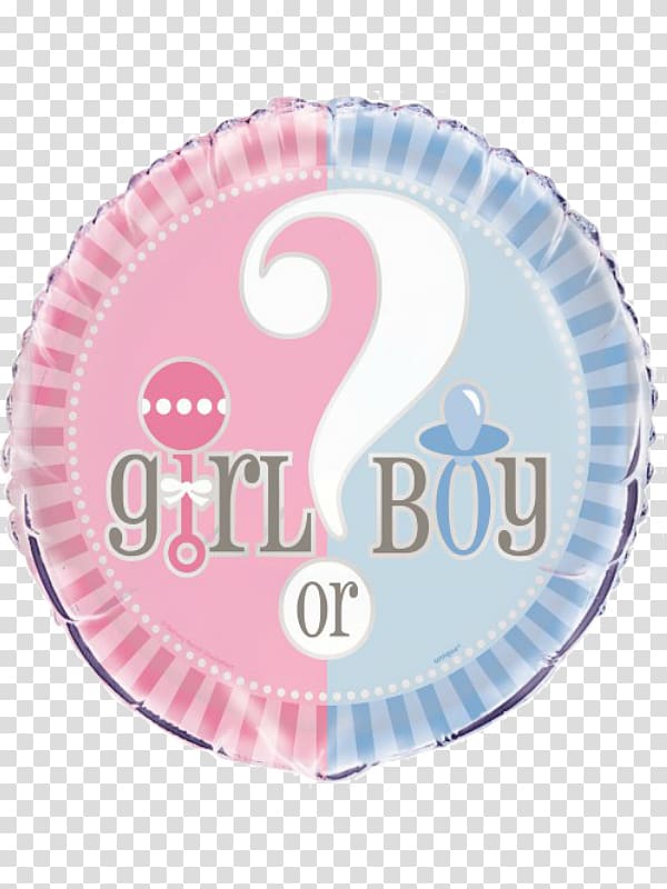 Gender reveal Mylar balloon Party Baby shower, balloon transparent background PNG clipart