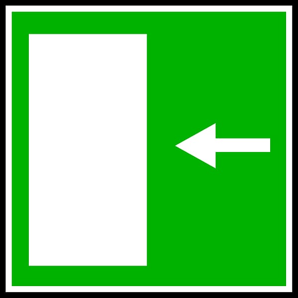 Window Emergency exit Door Exit sign , Green Door transparent background PNG clipart