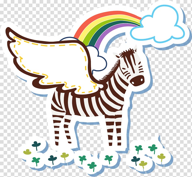 Horse Cartoon Zebra, white horse transparent background PNG clipart