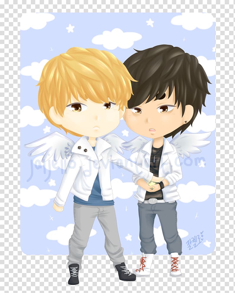 Angel Watercolor painting Mangaka EXO Chibi, angel transparent background PNG clipart