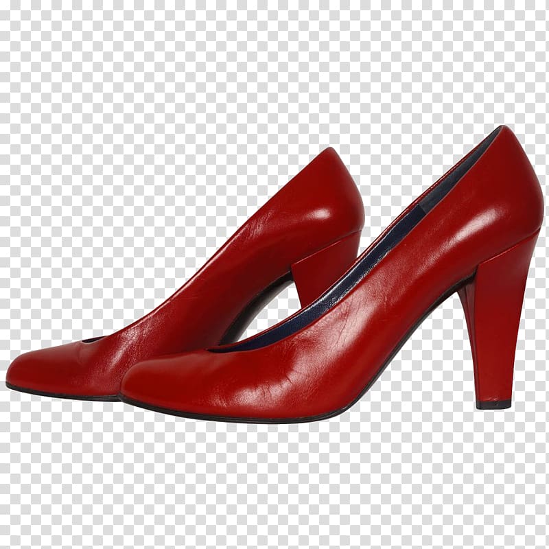 High-heeled footwear Court shoe Red, high heels transparent background PNG clipart