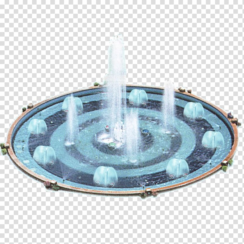 brown and teal water fountain , Fountain Garden, Creative Park Fountain transparent background PNG clipart
