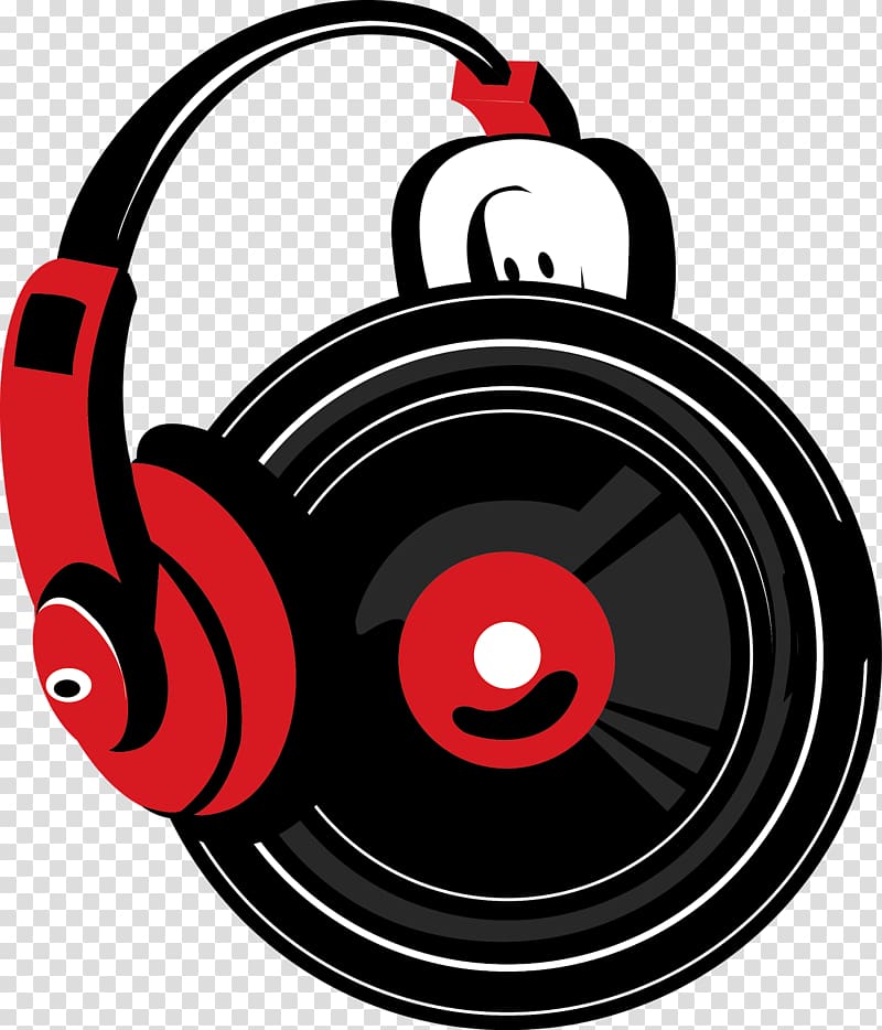 fashion red headphone music cds transparent background PNG clipart