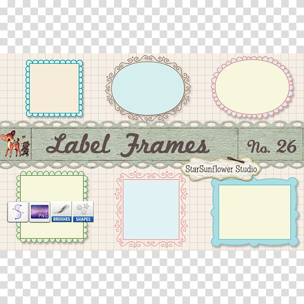 Frames Paper Digital frame Brush , Label frame transparent background PNG clipart