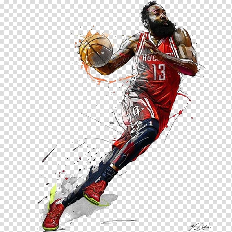 Houston Rockets NBA Art Basketball James Harden, nba transparent background PNG clipart