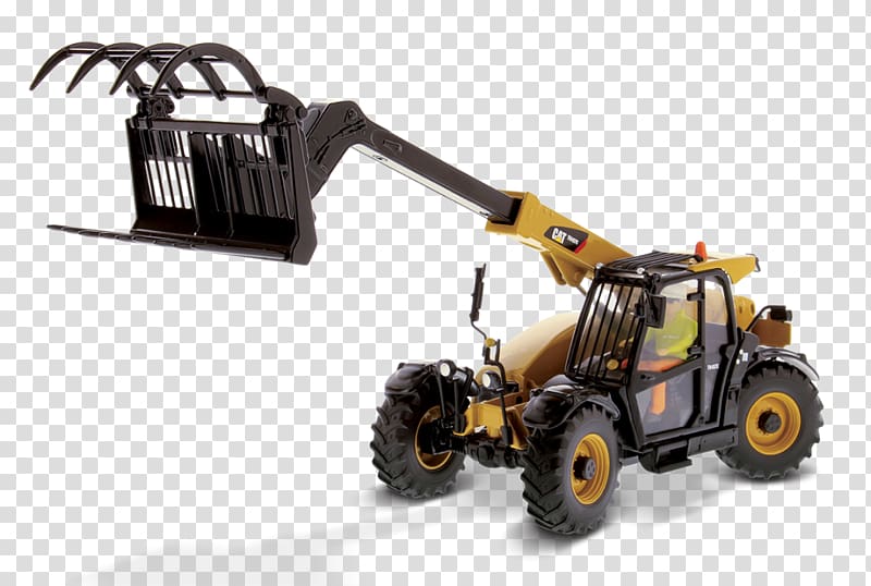 Caterpillar Inc. Telescopic handler Die-cast toy 1:32 scale Loader, excavator transparent background PNG clipart