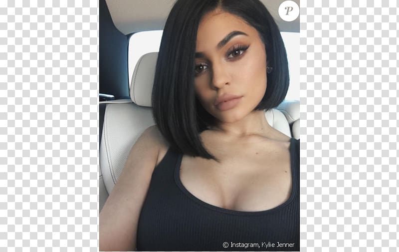 Kylie Jenner Lace wig Bob cut Hairstyle, kylie jenner transparent background PNG clipart