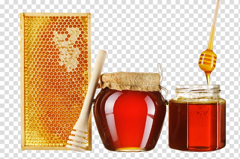 Bee Honey extractor Food Honeycomb, honey transparent background PNG clipart