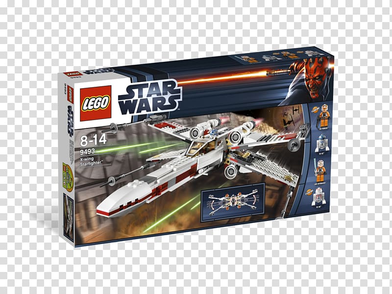 Luke Skywalker LEGO 9493 Star Wars X-Wing Starfighter Toy, toy transparent background PNG clipart