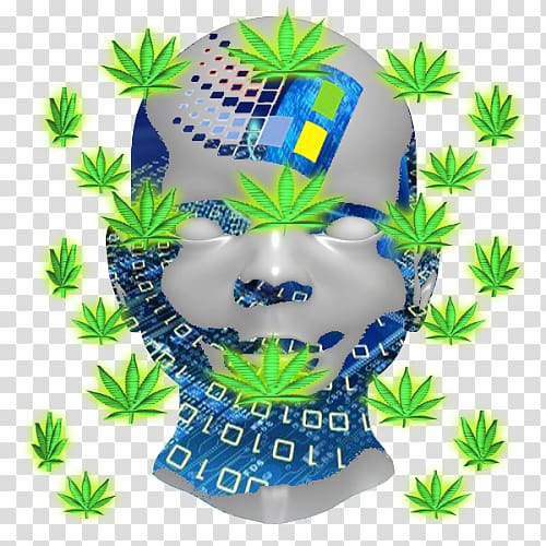 Hemp Windows 98 Cannabis, vaporwave symbol transparent background PNG clipart