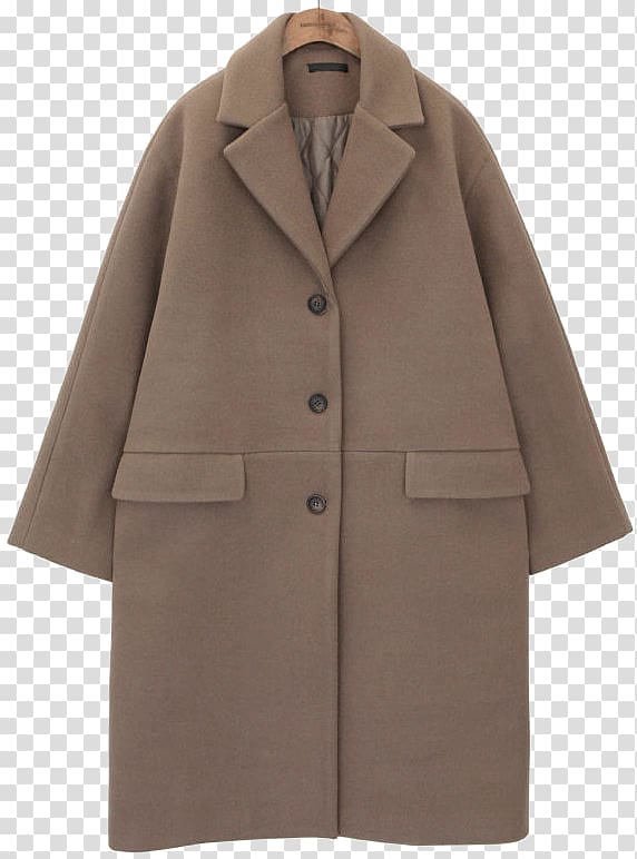 Overcoat Trench coat Wool, long coat transparent background PNG clipart