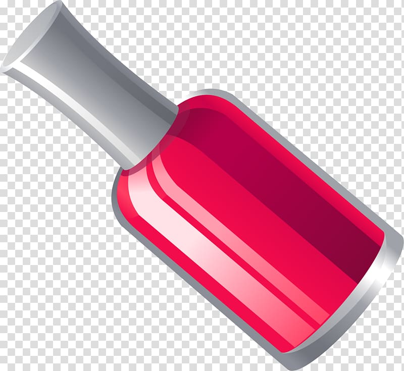 Nail polish Manicure, Hand painted red nail polish transparent background PNG clipart