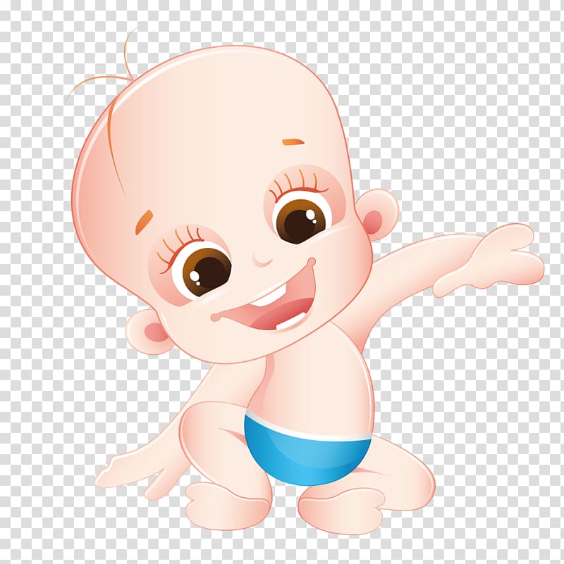 Comics Cartoon Infant , Cute baby waving transparent background PNG clipart