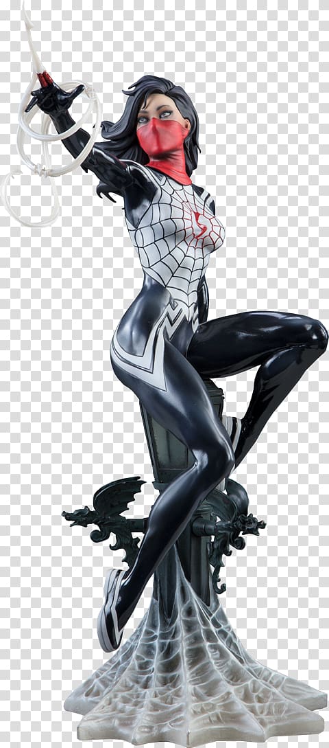 Spider-Man Spider-Verse Black Widow Silk Marvel Comics, silk marvel transparent background PNG clipart