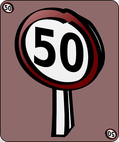 Speed limit Traffic sign , Number 50 transparent background PNG clipart