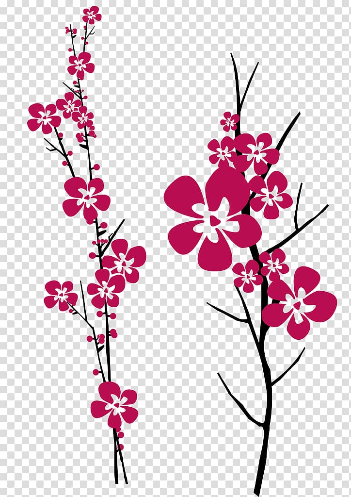 Sleeve tattoo Drawing Cherry blossom Sketch, Plum transparent background PNG clipart