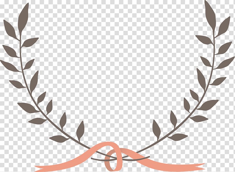 brown and orange laurel illustration, Wedding invitation Paper Flower , Small fresh element transparent background PNG clipart
