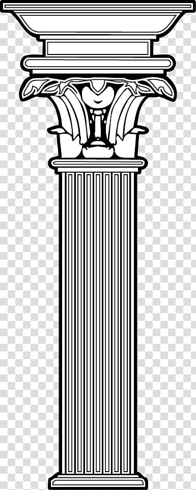 white and black pedestal column , Greece Column Painting Euclidean , European classical pattern column transparent background PNG clipart