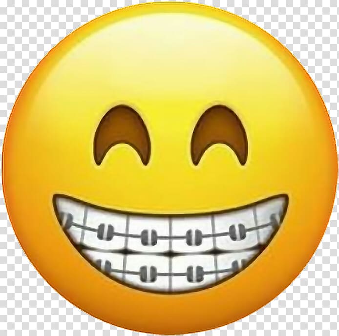 Emoji Dental braces Dentistry Emoticon Sticker, Emoji transparent background PNG clipart