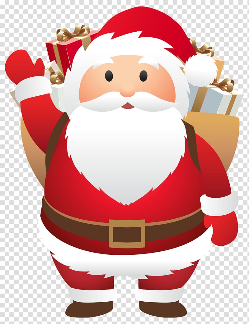 Santa Claus illustration, Santa Claus Christmas , Cute Santa transparent background PNG clipart