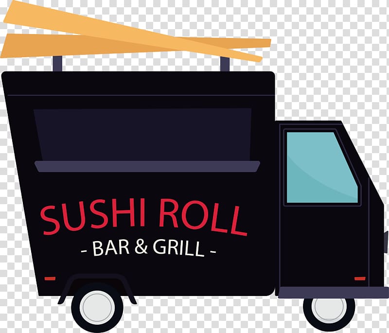 Sushi Fast food, Black sushi car transparent background PNG clipart