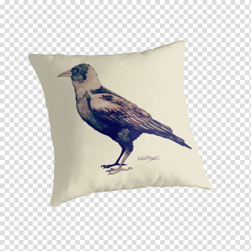 Throw Pillows Cushion Beak Feather, crow material transparent background PNG clipart
