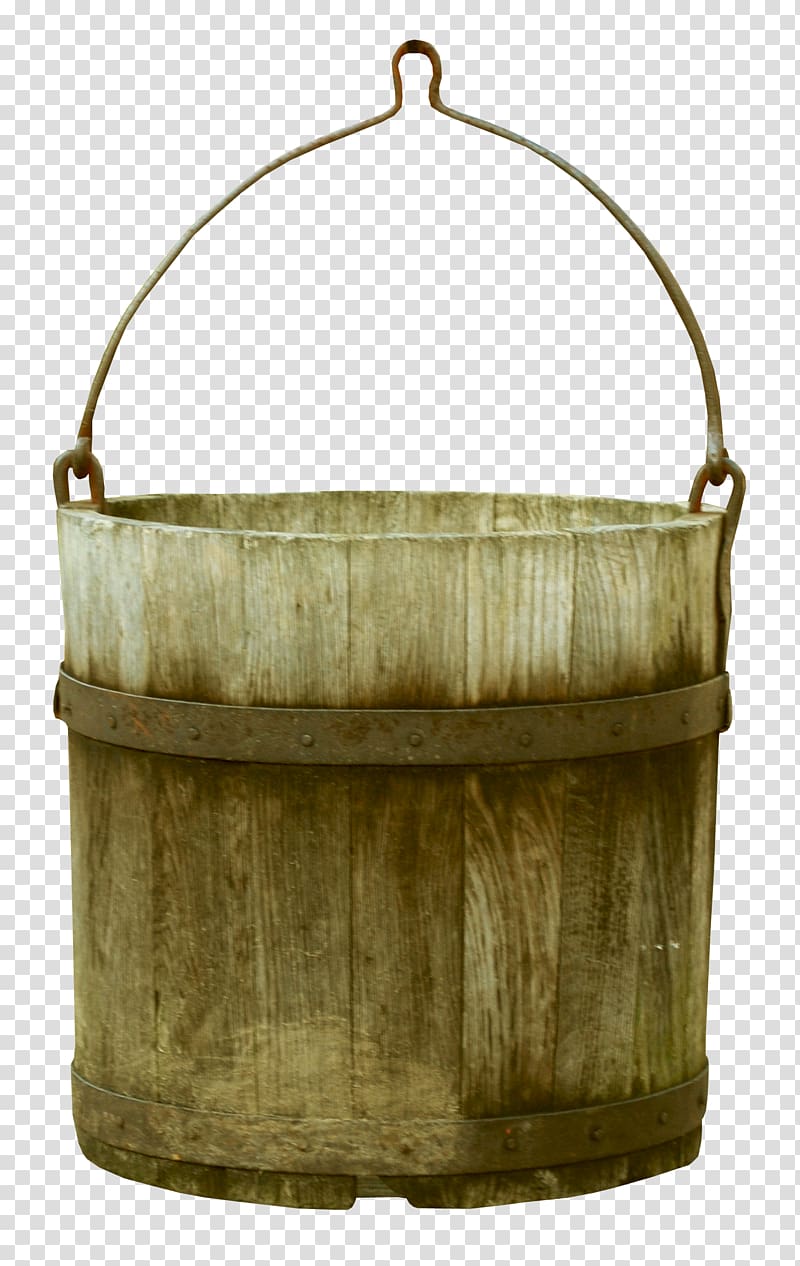 Barrel Bucket Plastic, Retro bucket transparent background PNG clipart