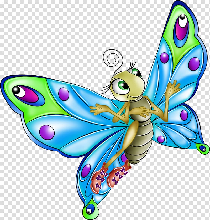 multicolored butterfly character illustration, Butterfly Cartoon Drawing , Cartoon Butterfly Fairy transparent background PNG clipart
