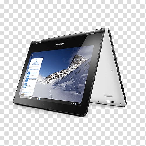 Laptop Intel Lenovo Yoga 300 (11) 2-in-1 PC Celeron, Laptop transparent background PNG clipart