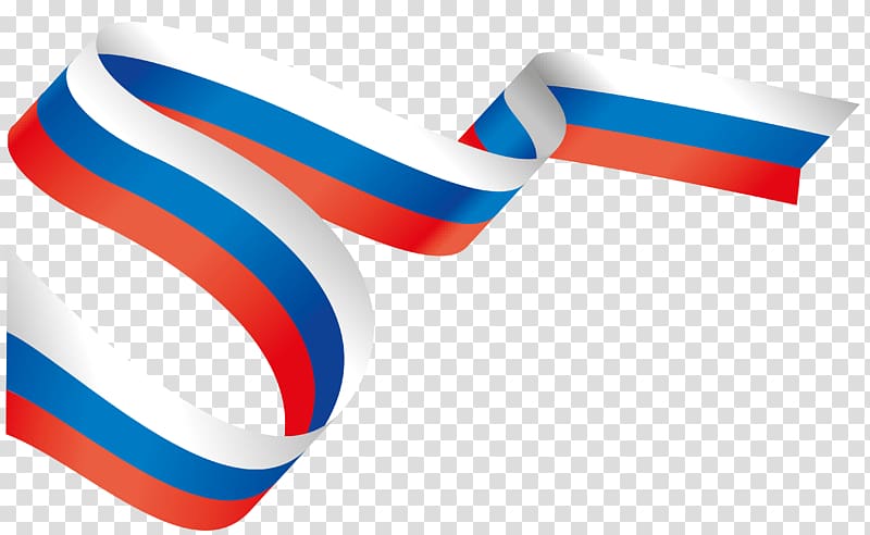red, blue, and white ribbon, Tolyatti Novyy Flag of Russia, Russia transparent background PNG clipart