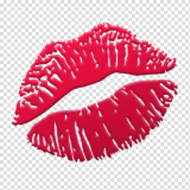 red lips illustration, Emoji Kiss Sticker Lip, kiss smiley transparent background PNG clipart