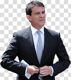 men's black suit jacket, Manuel Valls transparent background PNG clipart