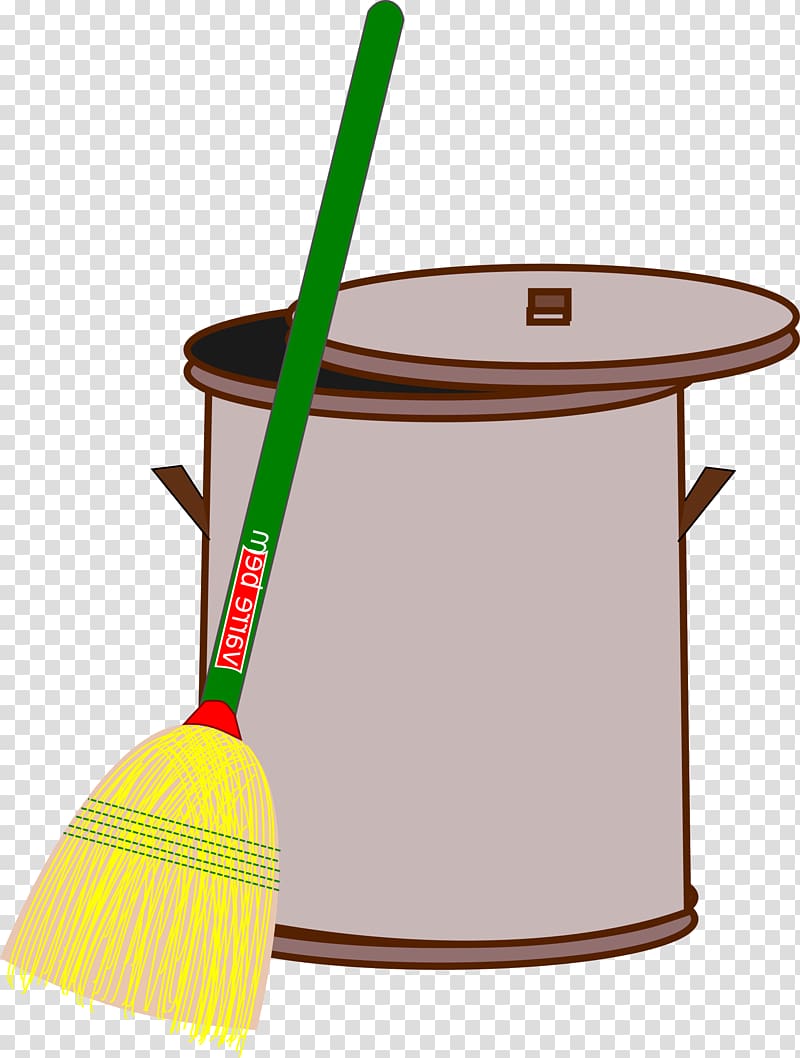 Rubbish Bins & Waste Paper Baskets Broom Tin can Cleaning, trash can transparent background PNG clipart