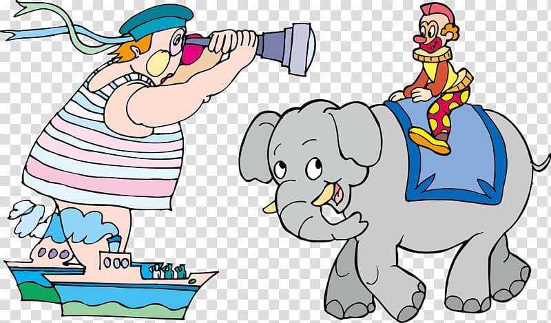 Circus Cartoon Elephant , Cartoon clown transparent background PNG clipart