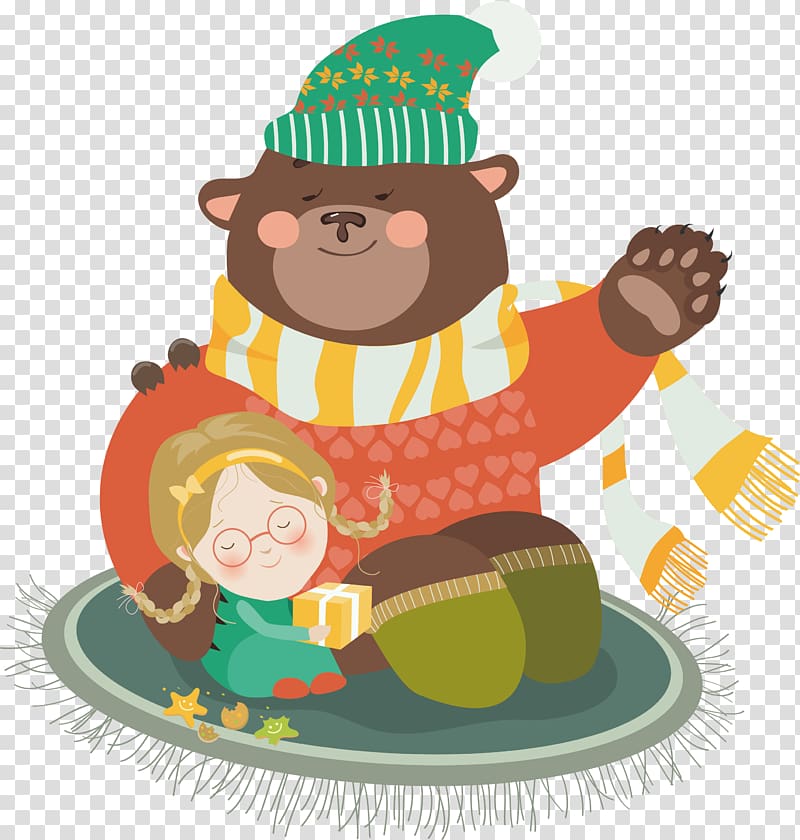 Euclidean Bear Illustration, Brown bear transparent background PNG clipart