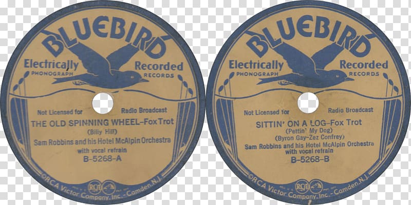Bluebird Records Phonograph record Sound Recording and Reproduction 78 RPM Decca, Zez Confrey transparent background PNG clipart