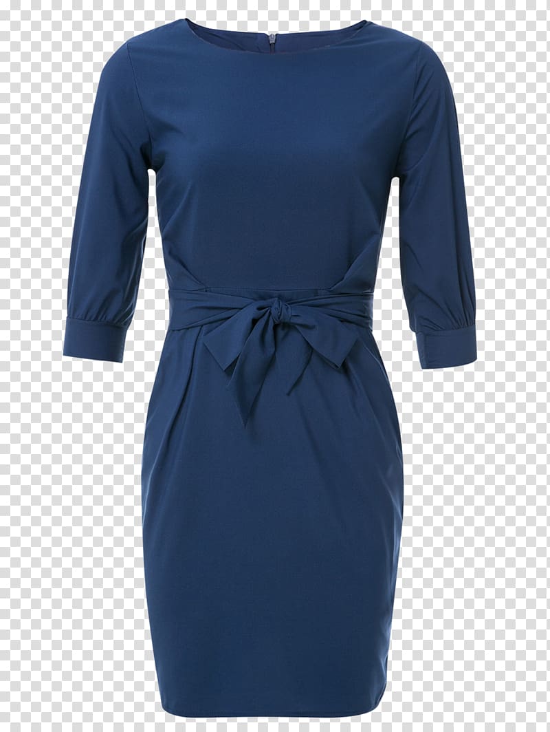 Sheath dress Fashion Blue Sleeve, dress transparent background PNG clipart