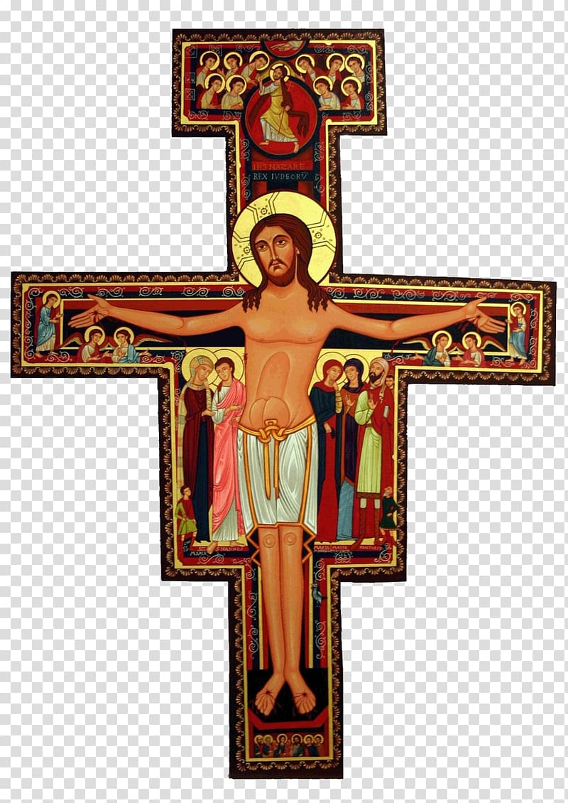 San Damiano, Assisi San Damiano cross Crucifix Christian cross, christian cross transparent background PNG clipart