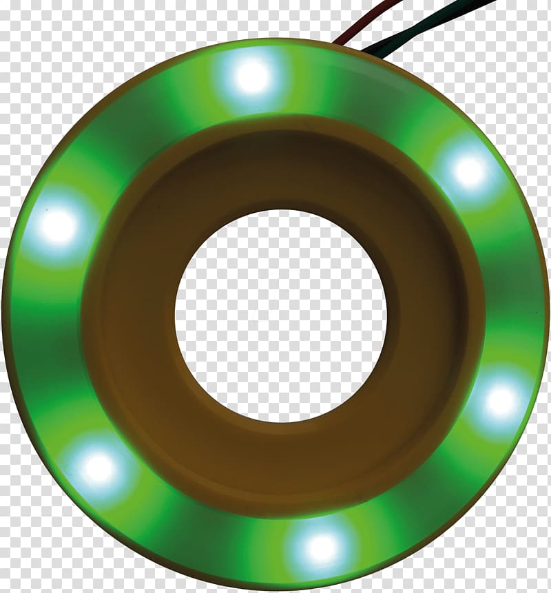 Circle Wheel Green, yellow halo transparent background PNG clipart