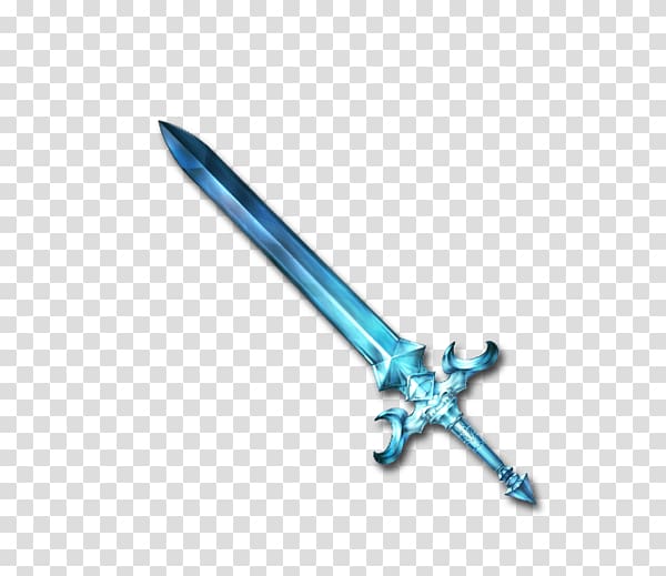 Granblue Fantasy Sword Weapon Knife, Blue sword transparent background PNG clipart