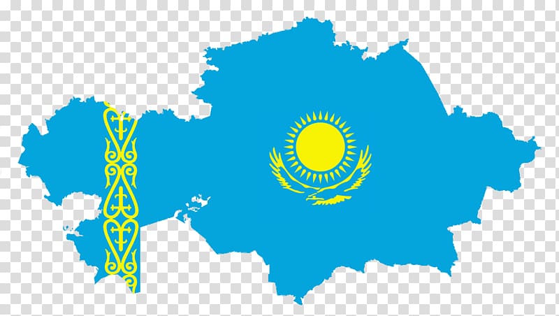 Flag of Kazakhstan Map National flag , map transparent background PNG clipart