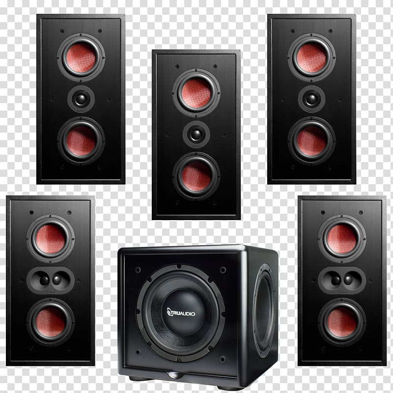 Loudspeaker Home Theater Systems 5.1 surround sound Home audio, stereo wall transparent background PNG clipart