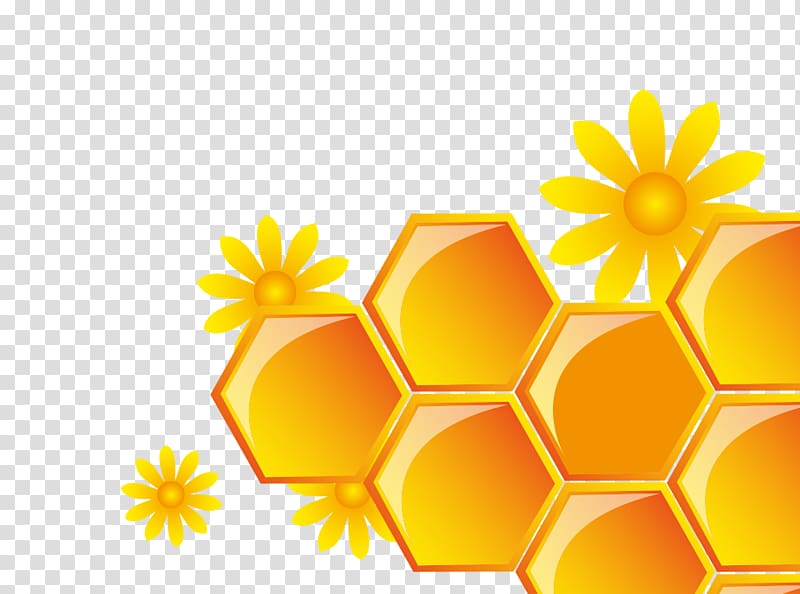 Honeycomb Honey Yellow, Honey Honey grid transparent background PNG clipart