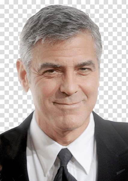 man wearing formal coat, Georges Clooney Smiling transparent background PNG clipart
